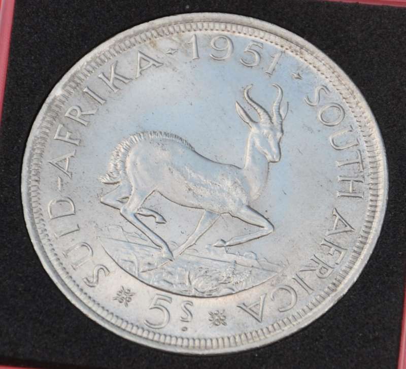 5 Shillings 1951, CROWN, almost brilliant uncirculated