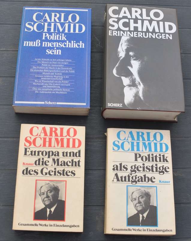 Rare collection of CARLO SCHMID books - Famous German philosopher and politician of WW II aftermath