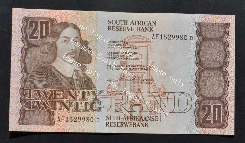 1990 South Africa 20 Rand Coin AF Prefix E/A CL Stals 1st Issue AU