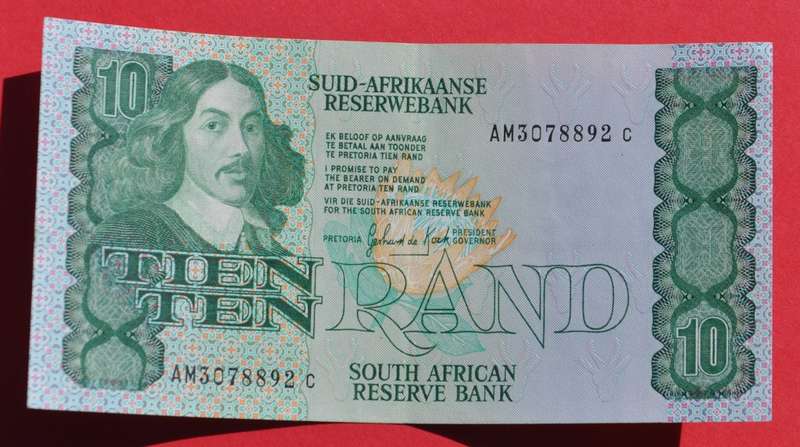 R10 1985, prefix AM, A/E, GPC de Kock, 3rd issue ***EF+*** Hern #542