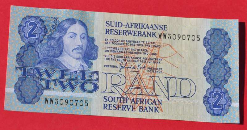 R2 1983, prefix WW, A/E, Gerhard de Kock, 3rd issue, replacement note ***AU***