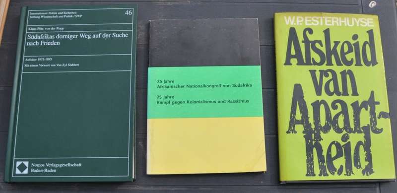 3 books on anti-Apartheid and pro-ANC politics/history - in German and Afrikaans