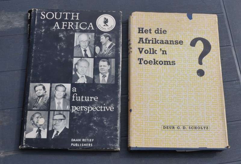 2 vintage non-fiction books on South African future perspective [1981, 1955]- in Afrikaans & English