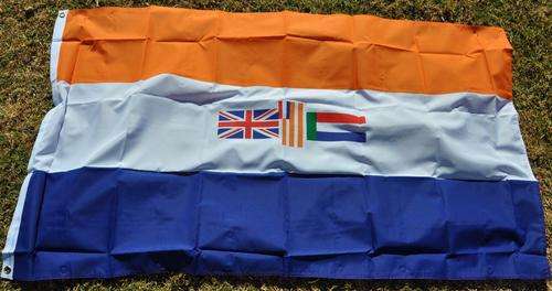 Large SOUTH AFRICAN FLAG - Oranje-Blanje-Blou - Wall Flag / Pole Flag NEVER USED