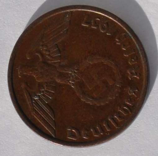 DEUTSCHES REICH - 2 REICHSPFENNIG 1937 D