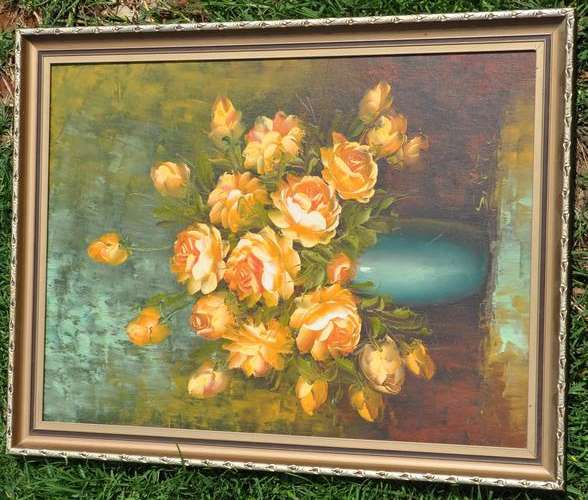 S. BARTON Original vintage oil painting on board - 53cm x 69cm, framed PICK UP POSSIBLE