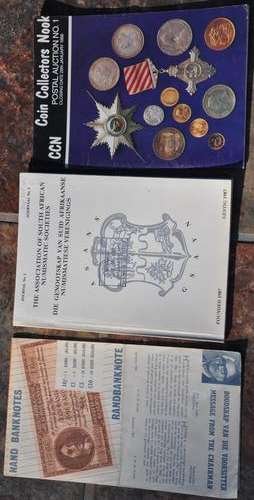 3 BOOKLETS/CATALOGUES/BROCHURES on SOUTH AFRICAN NUMISMATICS
