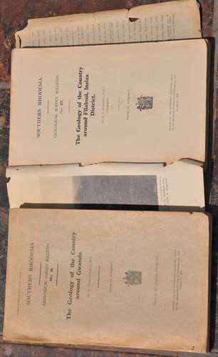 2 Geological books on Southern Rhodesia - printed in Salisbury in 1940 - WHAT A RHODESIANA!!!