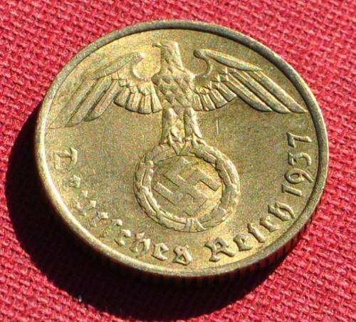 DEUTSCHES REICH - 5 REICHSPFENNIG 1937 A -  Rare German Coin in excellent condition