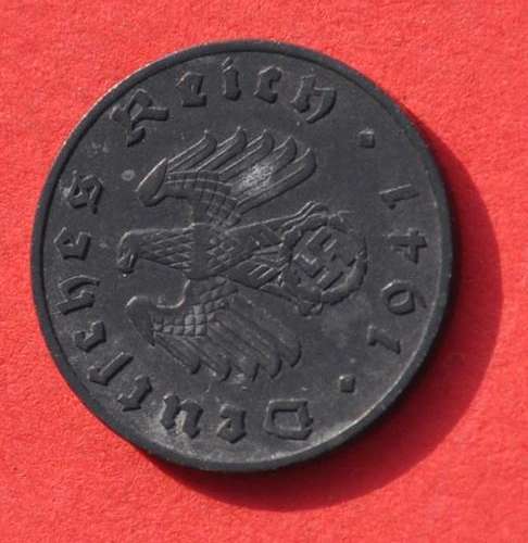 DEUTSCHES REICH 1 REICHSPFENNIG 1941 A - Rare German 100% Zinc Coin ORIGINAL THIRD REICH COLLECTIBLE