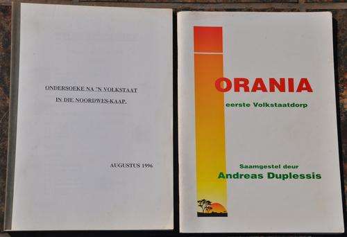 ORIGINAL BIBLIOPHILE AFRICANA COLLECTIBLES Volkstaat Volkstaatraad Orania et al