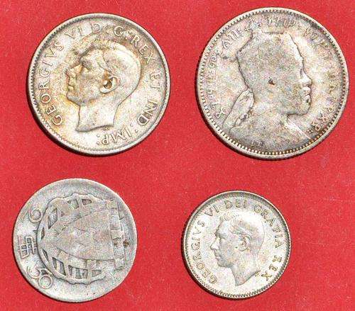LITTLE SILVER TREASURE - 4 Silver coins 18 grams