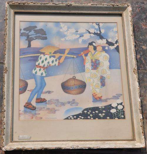 Dutch artist WILLY SCHERMELE VINTAGE ARTWORK, framed TOP CONDITION - pick up possible