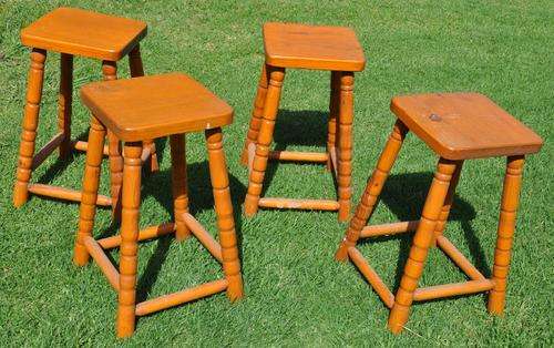 FOUR KITCHEN STOOLS (60cm height - your bid for all - PICK UP ONLY