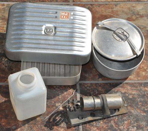 GERMAN GASOLINE STOVE plus ALU CONTAINERS