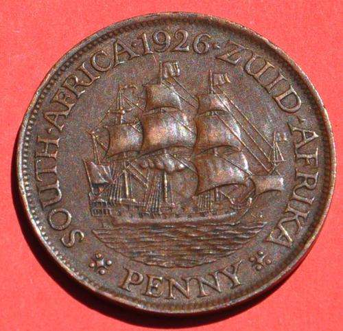 SOUTH AFRICA 1 Penny 1926 - CONDITION!!! - value according Hern's VF R1375, EF R4500
