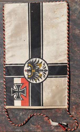 VINTAGE IMPERIAL GERMAN WAR FLAG - REICHSKRIEGSFLAGGE - (table flag)