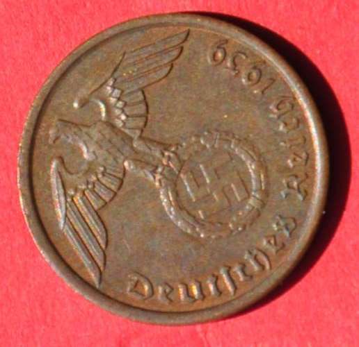DEUTSCHES REICH - 2 REICHSPFENNIG 1939 A - Rare German 95% Copper Coin TOP THIRD REICH COLLECTIBLE