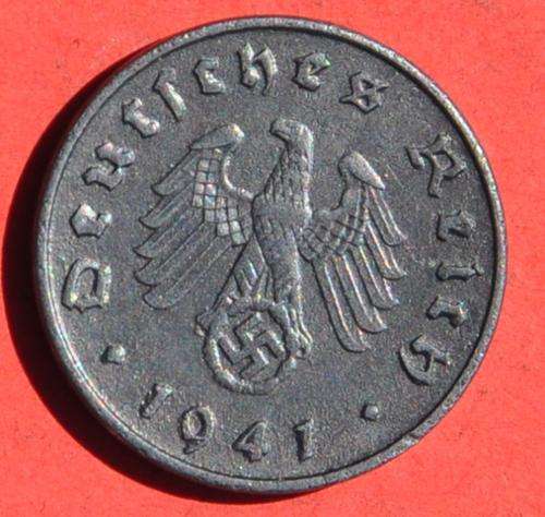 DEUTSCHES REICH 10 REICHSPFENNIG 1941 A Nice German 100% Zinc Coin ORIGINAL THIRD REICH COLLECTIBLE