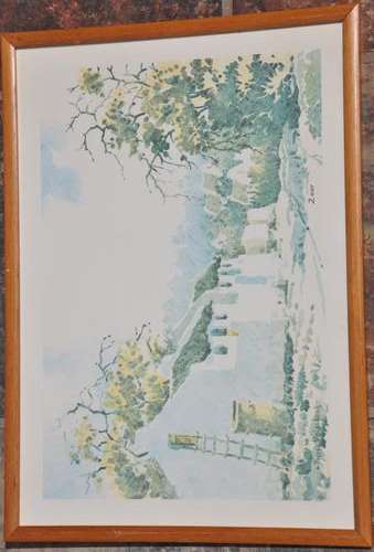 R1 Auction - No reserve  PIERRE VOLSCHENK: ZOAR - very nice South African vintage print