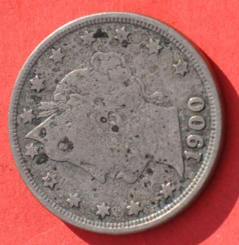 USA 5 Cents 1900 - RARE!!! - TOP NUMISMATIC COLLECTIBLE
