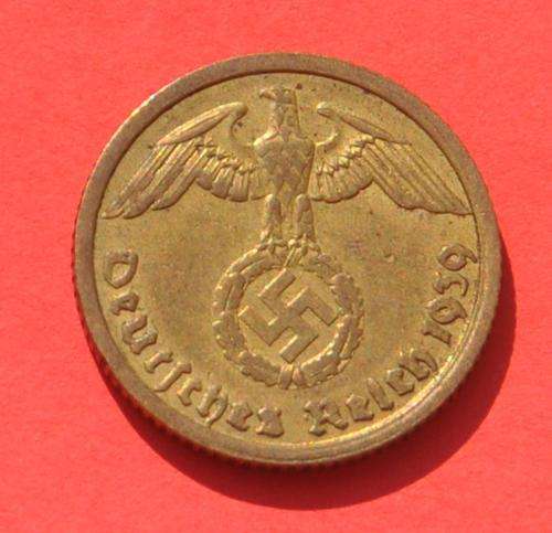 DEUTSCHES REICH  10 REICHSPFENNIG 1939 A Rare German Aluminiumbronze Coin TOP NUMISMATIC COLLECTIBLE