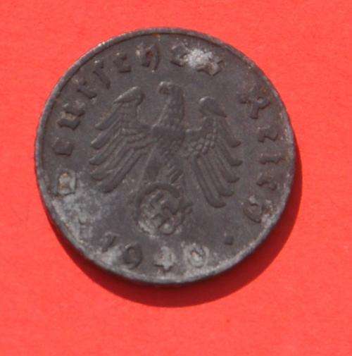 DEUTSCHES REICH - 5 REICHSPFENNIG 1940 B  Very rare German 100% Zinc Coin TOP NUMISMATIC COLLECTIBLE