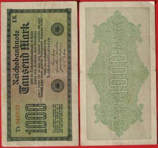 DEUTSCHES REICH - 1000 REICHSMARK 1922 - REICHSBANKNOTE 1000 MARK