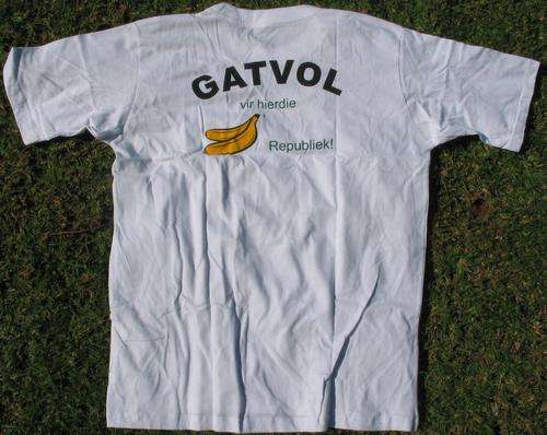 GATVOL VIR HIERDIE PIESANG REPUBLIEK - Grootte L (actually XL)