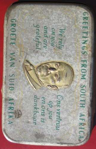 SOUTH AFRICAN TIN BOX World War II 1940