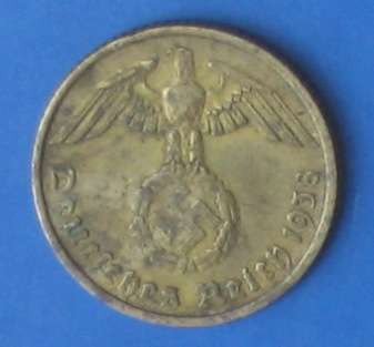 DEUTSCHES REICH - 10 REICHSPFENNIG 1938 F