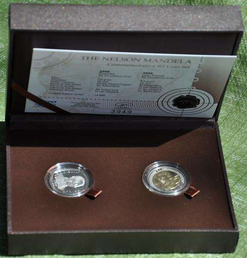 R5 MANDELA SET PROOF LIKE LAZER FROSTED - original SA MINT Box & Certificate