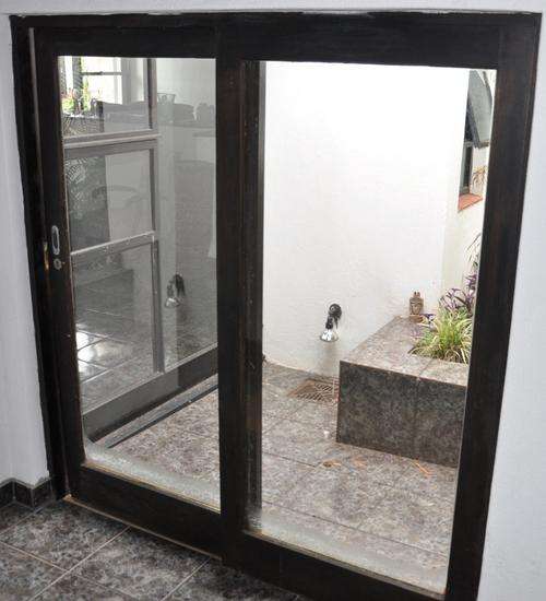 WOODEN SLIDING DOOR - Glas! - Please read the whole text and view all photos