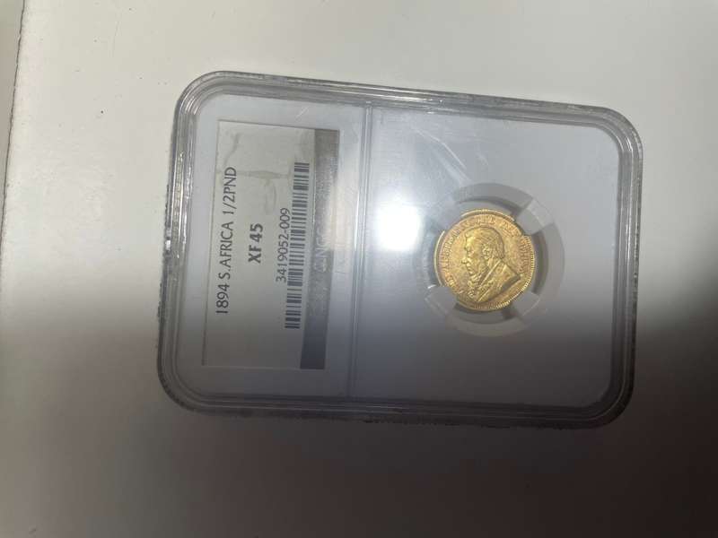 Paul Kruger ZAR: Gold Halfpond 1894: NGC XF 45