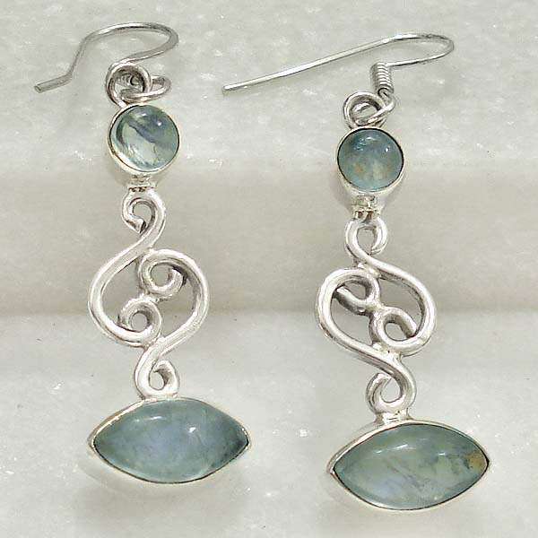 Rainbow Moonstone - 925 Sterling Silver Earrings