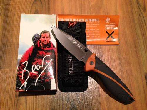 Bear Grylls Gerber Drop Point Knife Myth with Sheath