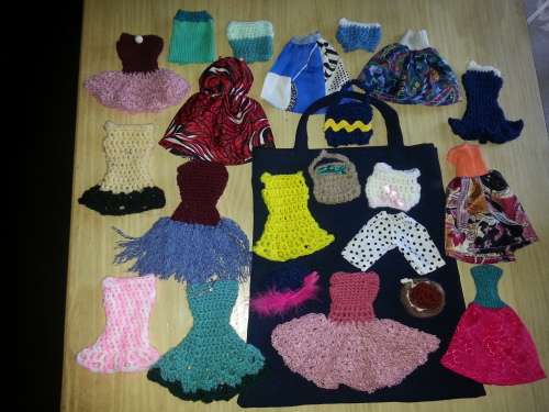 Barbie Clothes Set of 22 with Free Bag