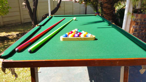 Vintage pool table refurbished