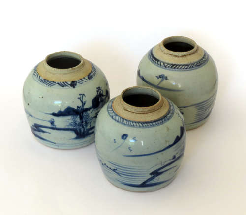 3x Ming dynasty Chinese ginger jars