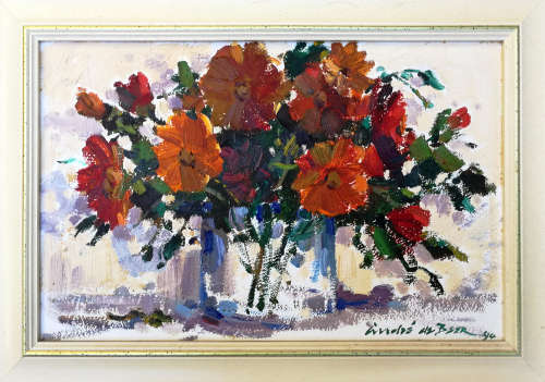 Still life with flowers by André de Beer