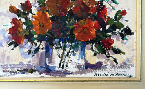 Still life with flowers by André de Beer
