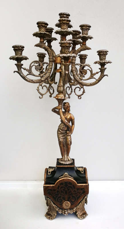 Ornate Italian 11 holder antique candelabra