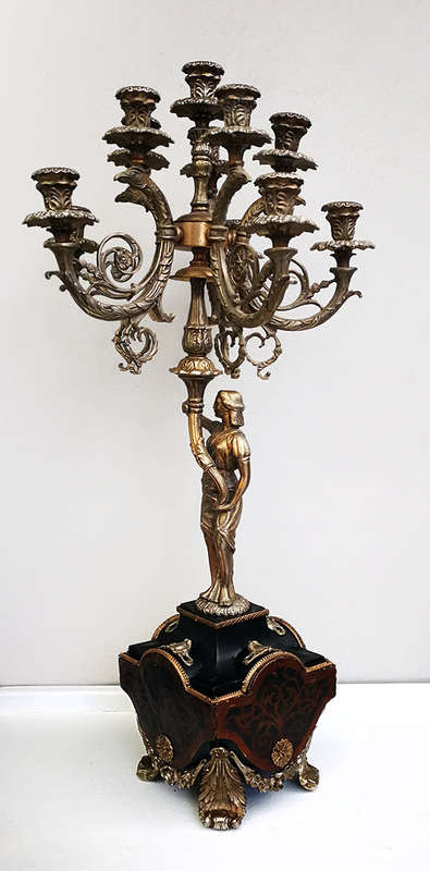 Ornate Italian 11 holder antique candelabra