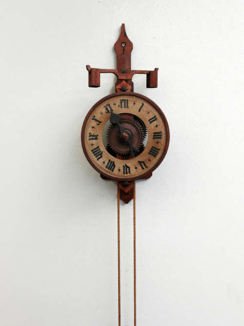 Stunning gothic design wooden wall clock