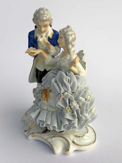 Majestic Dresden figurine commemorating Mozart