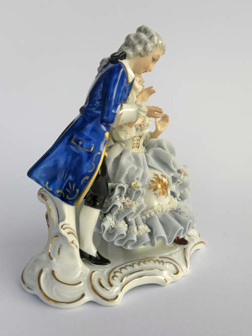 Majestic Dresden figurine commemorating Mozart