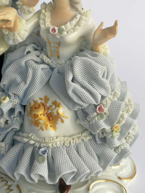 Majestic Dresden figurine commemorating Mozart