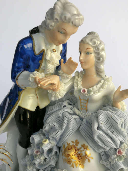Majestic Dresden figurine commemorating Mozart