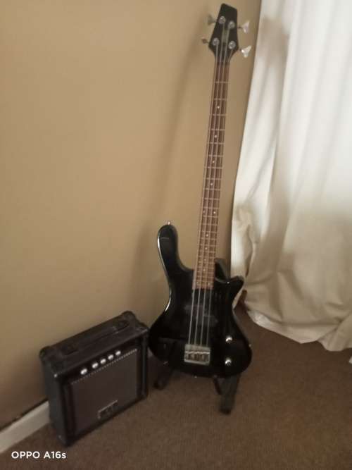Buckley Bass guitar and Buckley Amplifier