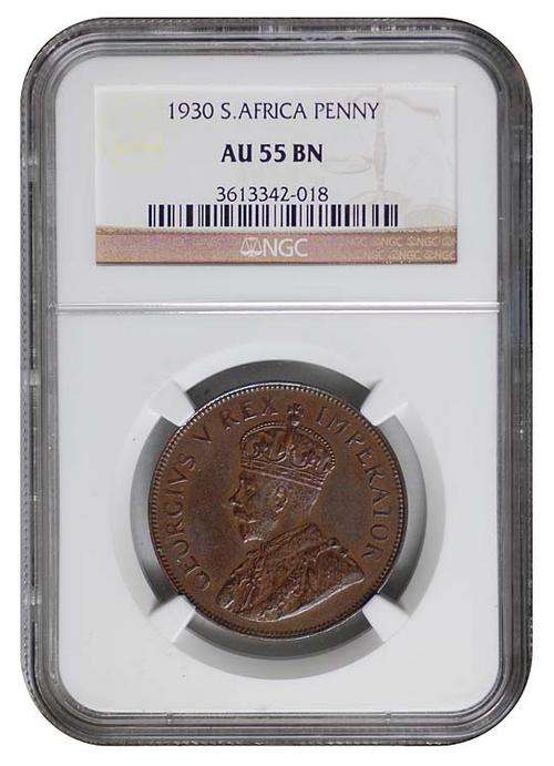 *** Highly Graded - Key Date *** 1930 Penny - NGC Graded AU55BN - UNC Value = R2,500.00